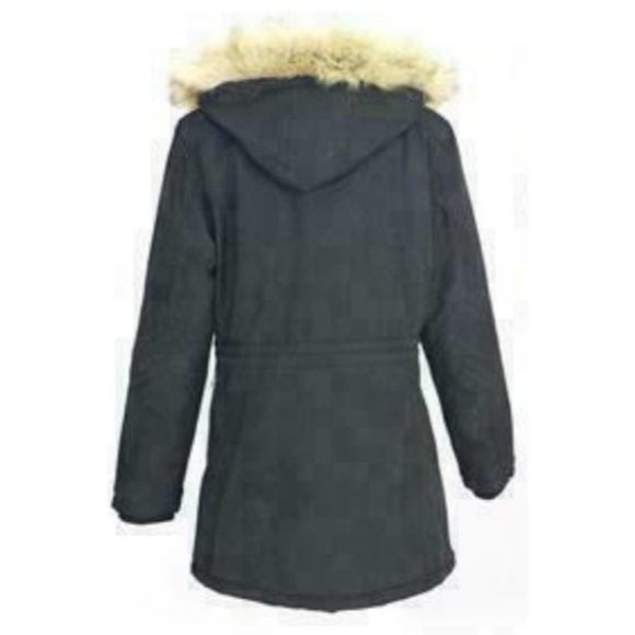 LeeHanton Three Quarter Length Military Style Parka Jacket Black XL - Picture 2 of 12